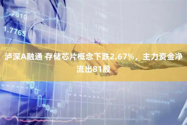 泸深A融通 存储芯片概念下跌2.67%，主力资金净流出81股